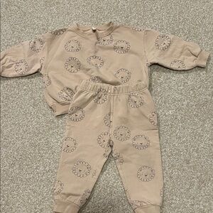 Rylee + Cru Tan Lion Print Kids Matching Set